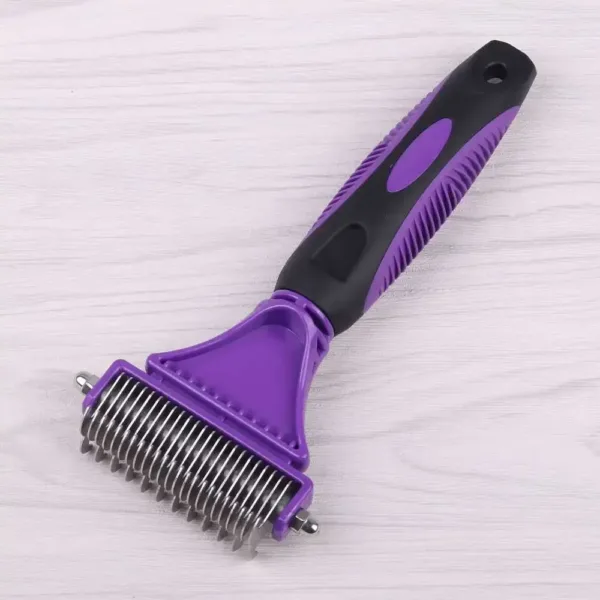 New Stainless Double-sided Pet Cat Dog Comb Brush Professional Large Dogs Open Knot Rake Knife Pet Grooming Products