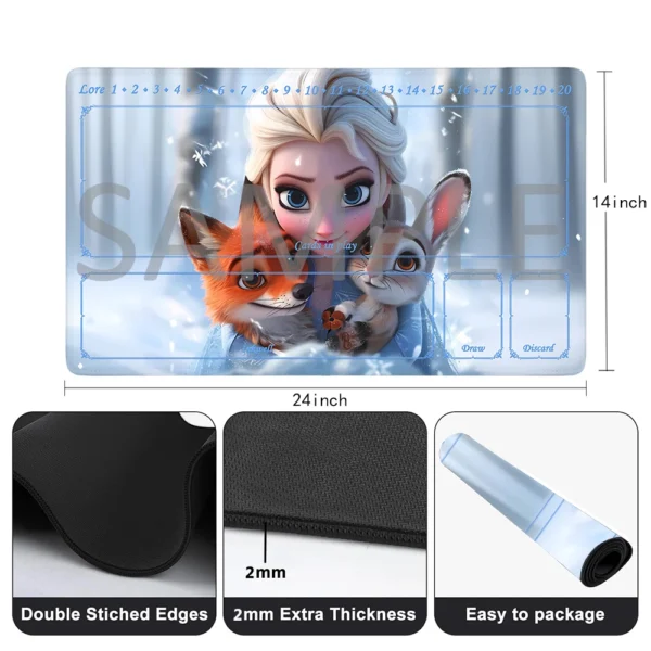 Lorcana Playmat Free Storage Bag Size 24X14IN Trading Card Game Protective Mats Scratch-Resistant Durable Mouse Pad 14 - Image 8