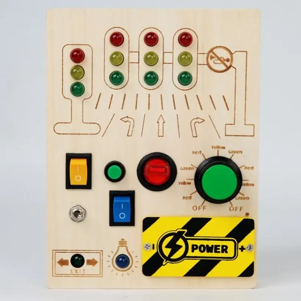 Montessori Busy Board Circuit LED Light Socket ON/OFF Baby Early Hand Fine Cognitive Education Teaching Aids Toy Gifts Busyboard - Image 27