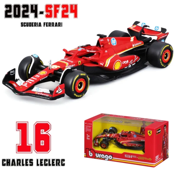 Bburago 1:43 Mercedes-AMG W14 W15 #44 #63 Racing Formula Car Static Simulation Diecast Alloy Model Car - Image 16
