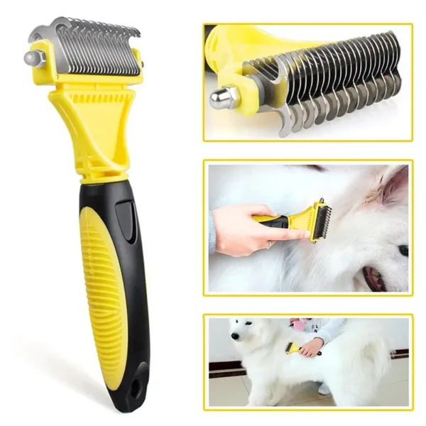 New Stainless Double-sided Pet Cat Dog Comb Brush Professional Large Dogs Open Knot Rake Knife Pet Grooming Products - Image 4