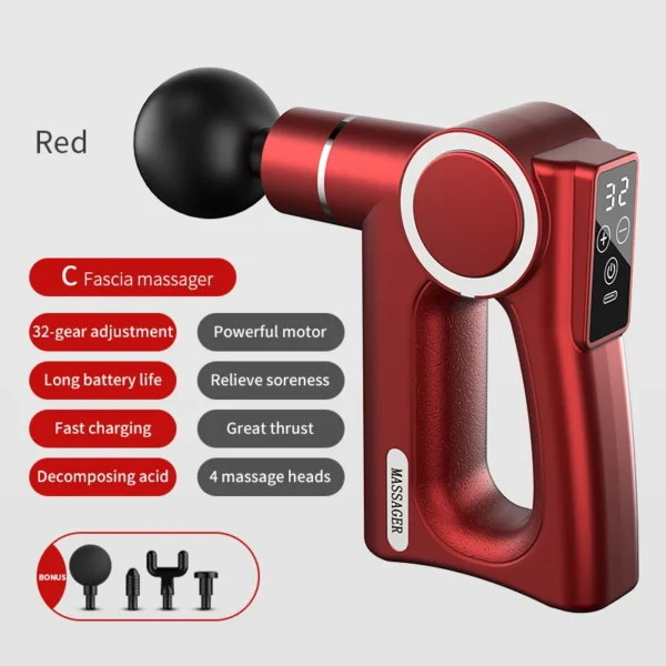 Square Massage Gun High Frequency Hot Compress Pulse Deep Tissue Body Vibrato Fascia Gun Sport Fitness Relax Muscle Massager - Image 17