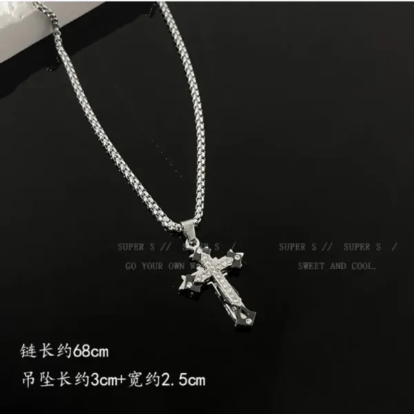 Titanium Steel Cross Necklace - Image 6