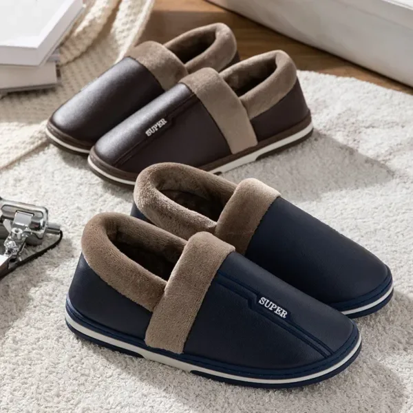 Big Size 47 48 49 50 Men Winter Warm Slippers Waterproof Large Size Home Bedroom Casual Shoes House Indoor Non Slip Slides - Image 6