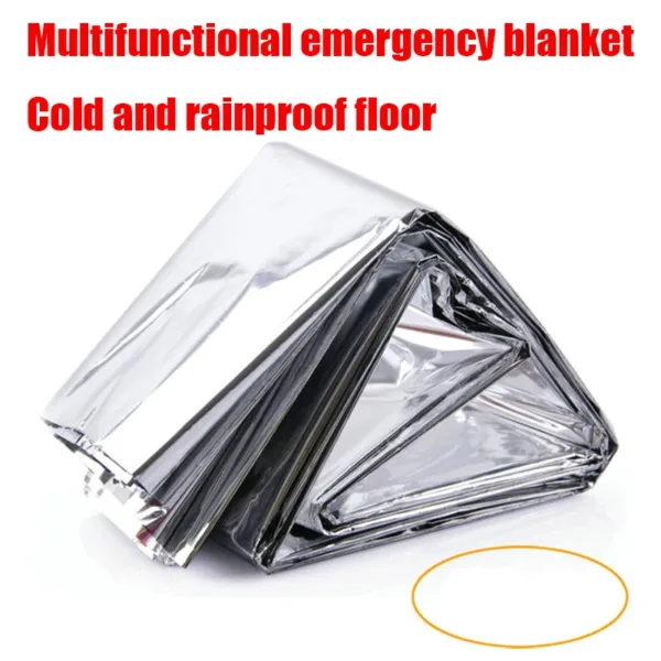 Emergency Blanket Outdoor Survive First Aid Rescue Kit Windproof Waterproof Foil Thermal Blanket for Camping Hiking - Image 6