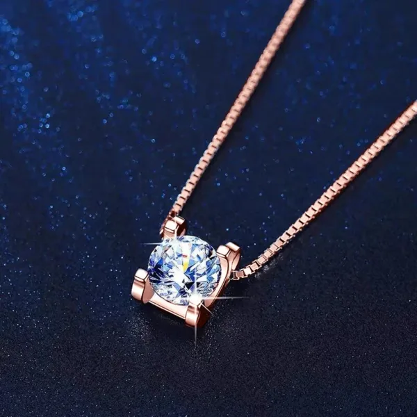 Radiant Moissanite Pendant Necklace - Image 2