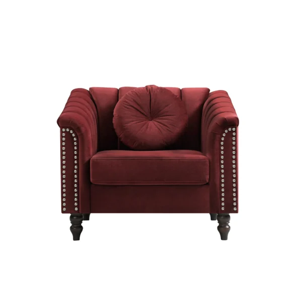 Sofas Red Microfiber 3-Piece Couch Living Room Sofa Set Couch Set Living Room Furniture Nordic Sofa Bed Elegant and Comfortable - Image 7
