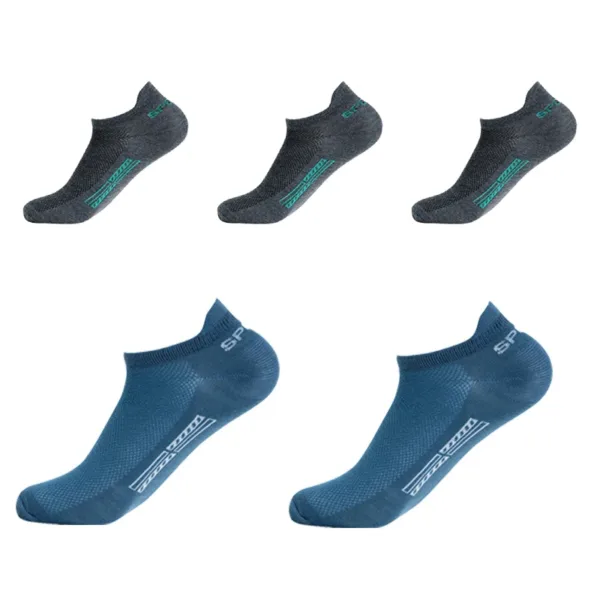 5 Pairs/Lot High Quality Men Ankle Socks Breathable Cotton Sports Mesh Casual Athletic Thin Cut Short Sokken Plus Size - Image 10