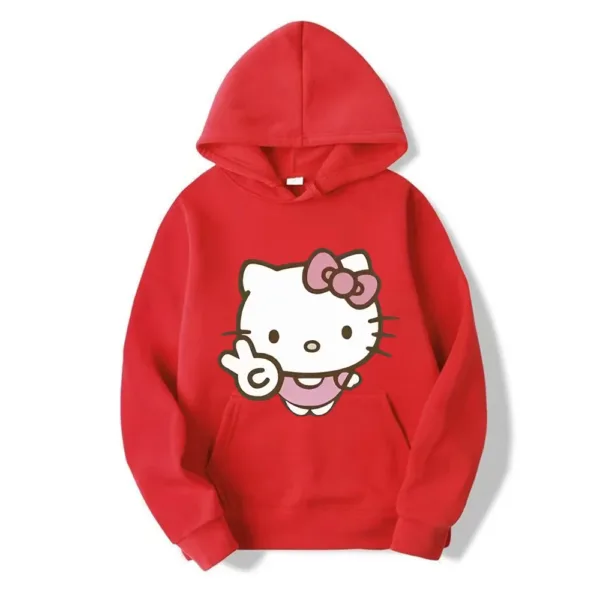 2024 New Hello Kitty Cartoon Family Women Hoodie Cartoon Anime Men Pullover 2024 New Spring Autumn Couple Sweatshirt Clothes Top - Image 9