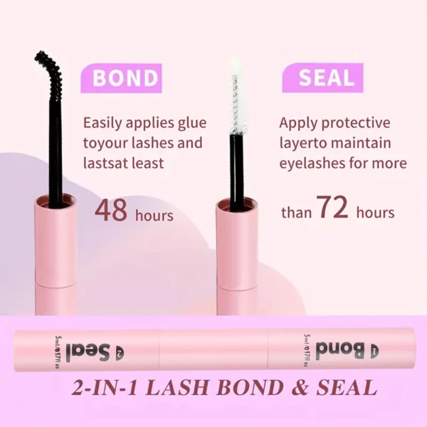 2pcs Eyelash Glue Bond and Seal for DIY Lash Clusters Long Lasting Lash Glue Hold 48 / 72 Hours Waterproof Mascara Wand Makeup - Image 4