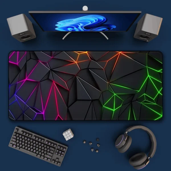 Gaming Mouse Pad Speed Pc Gamer Keyboard Mousepad 900x400 800x300 XXL Big Long Geometric Pattern Desk Mat Laptop Table Carpet