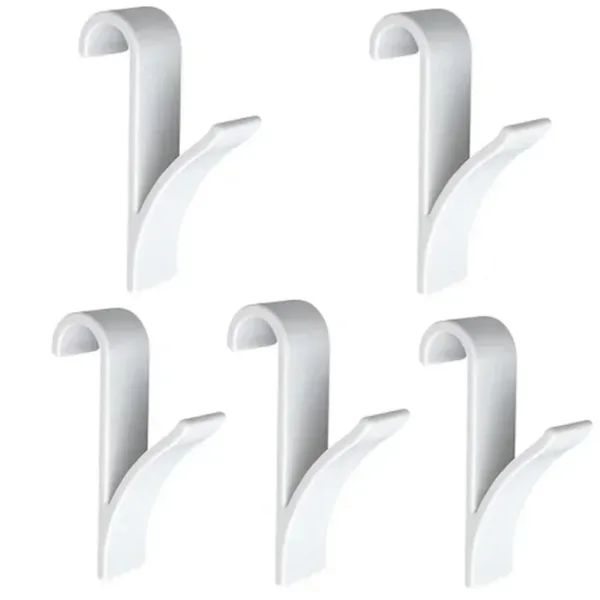Kitchen Bathroom Hanger Clips Storage Racks White Clear Hanger Heated Towel Radiator Rail Clothes Scarf Hanger Hooks Holder - Image 21