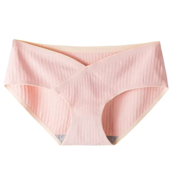 Stripe Jacquard Cotton Low Waist Belly Maternity Panties Plus Size Seamless Underwear for Pregnant Women Ladies Pregnancy Briefs - Image 8