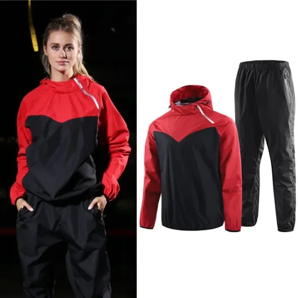 UETEEY Sauna Suit Gym Set Men Full Body Sweating Sportswear Women Boxing Running Training Fitness Weight Loss Unisex Tracksuit - Image 7