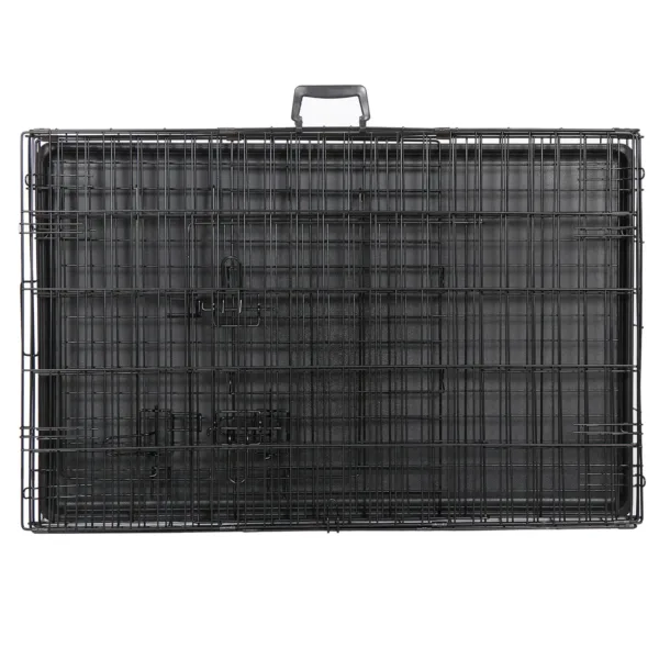 US Metal Pet Cage, Dog Crate Kennel, 2 Door with Pan, Black, 30 ", 36", 42"