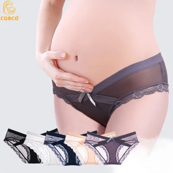 Summer Maternity Panties Seamless Lace Low Waist V Briefs for Pregnant Women Pregnancy Underwear Lingerie - Image 8