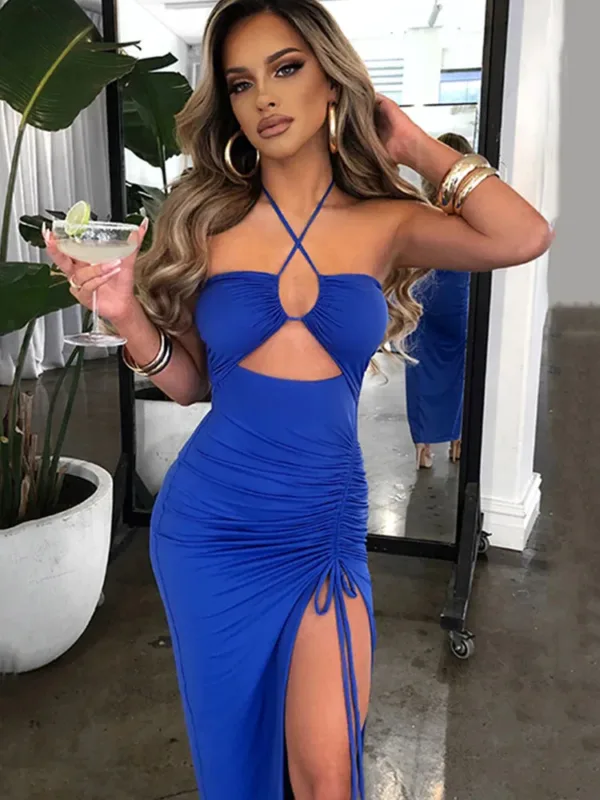 Sleeveless Sexy Female Midi Backless Dresses Slim Night Club Party Women's Dress Bodycon Vestidos Elegantes Para Mujer - Image 7