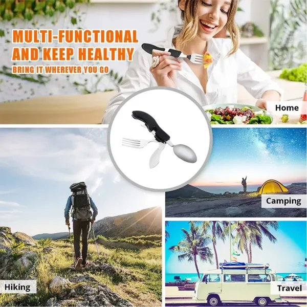 Foldable Camping Supplies Tableware Combination Outdoor Portable Multifunction Equipment Travel Camp Cooking Supplies Hiking - Image 6