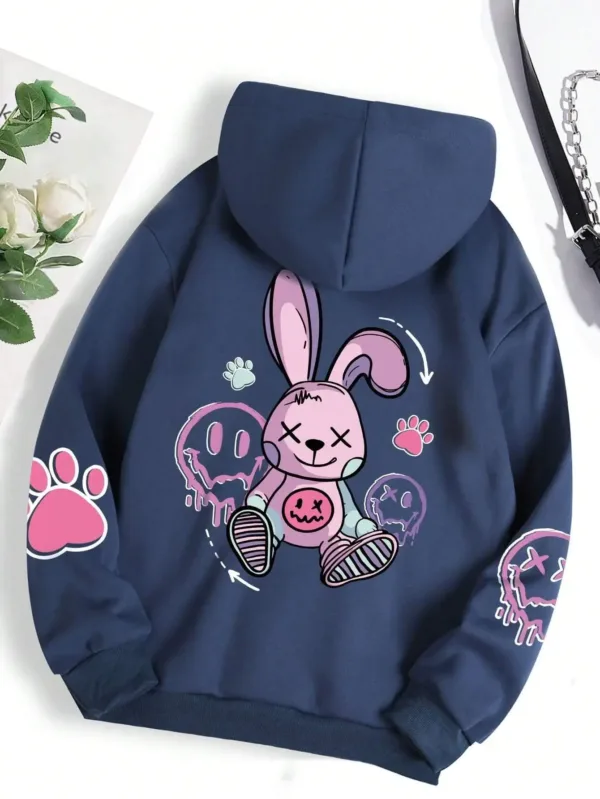 Hip Hop Street Casual Printing Hooded Women Fleece Warm Hoodies Fashion Fur-liner Hoodie S-XXL Tops Woman - Image 7