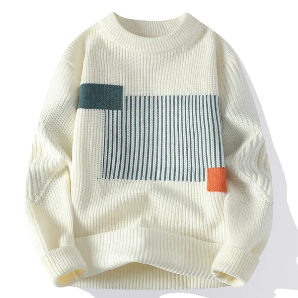 2023 Winter New style Men's high quality thicken Fashion Trend Sweater male Casual wool pullovers Warm Sweaters men size M-3XL - Image 3
