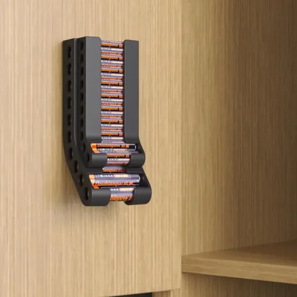 Battery Storage Organizer Can Hold 10 AA Batteries Battery Dispenser Bracket For Cupboard And Kitchen 10AAA & 10AA Batteries - Image 8