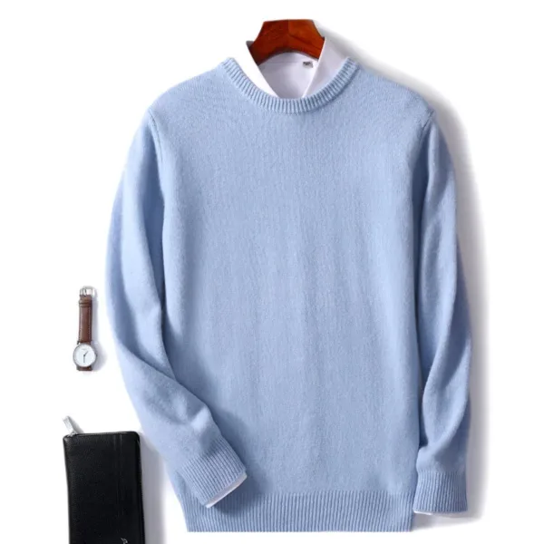 Men Cashmere Sweater O-neck Soft Warm Pullovers Male Loose Knitted Shirt Autumn Winter Korean Casual Jumper Pull Homme 17colors - Image 10