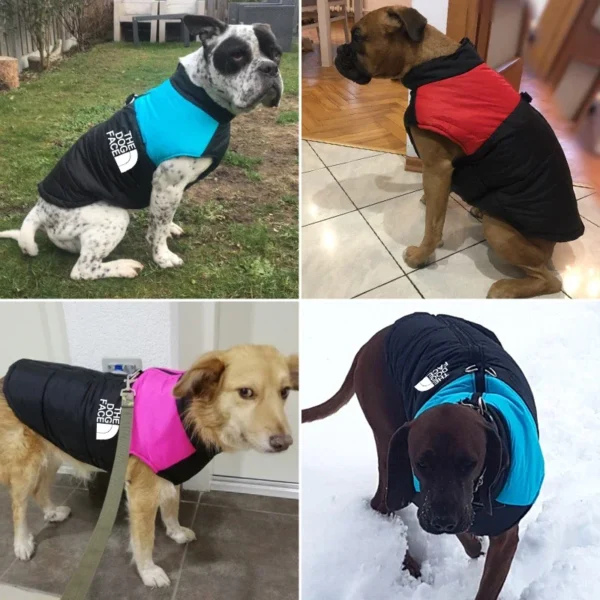 Waterproof Warm Dog Clothes Pet Coat Winter Vest Padded Zipper Jacket Dog Clothing for Small Medium Big Dogs The Dog Face Outfit - Image 8