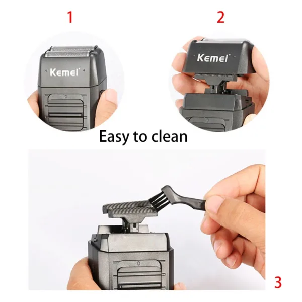 Kemei Rechargeable Cordless Shaver for Men Twin Blade Reciprocating Beard Razor Face Care Multifunction Strong Trimmer KM-1102 - Image 5