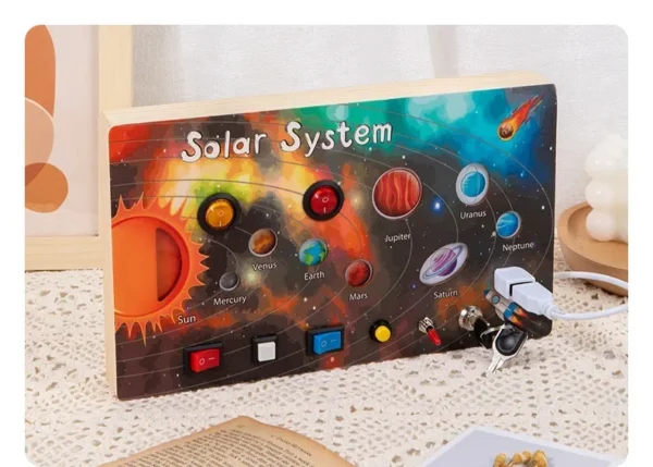 Montessori Busy Board Circuit LED Light Socket ON/OFF Baby Early Hand Fine Cognitive Education Teaching Aids Toy Gifts Busyboard - Image 5