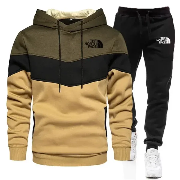 Men'S Spring And Autumn Printed Pullover Hoodie Trousers Two-Piece Outdoor Street Leisure Fashion Fitness Sportswear Suit - Image 4