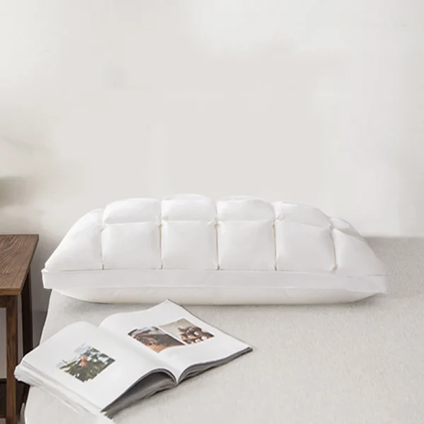 Liv-Esthete Top Grade Winter 100% Goose Down Pillow Sleep Gift Down-proof Queen King 100% Cotton Neck Protection Bed Pillow - Image 6