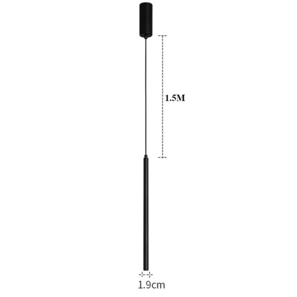 Superfine 2CM Led Pendant Lights Long Tube Hanging Lamp Kitchen Island Dining Room Table Pendant Lamp Bedroom Bedside Droplight - Image 10