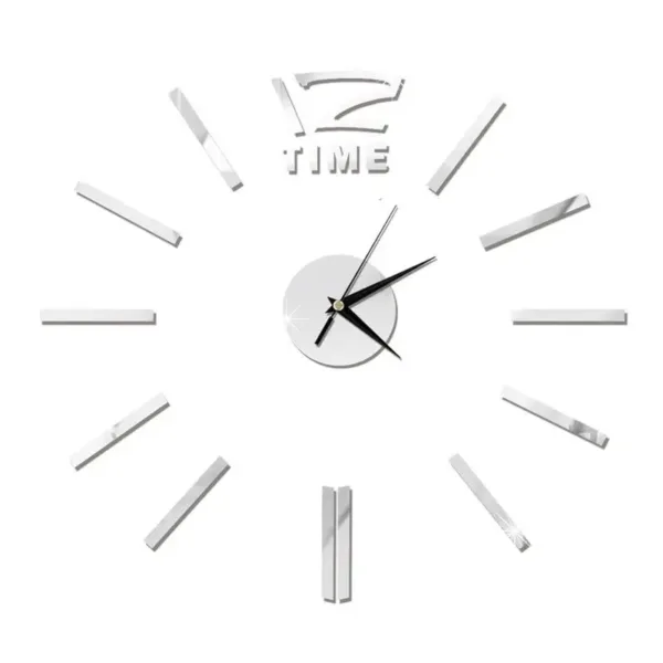 DIY Wall Clock for Home Office 60cm Frameless Modern 3D Wall Clock Mirror Stickers Hotel Room Design School Decoration Decor - Image 4