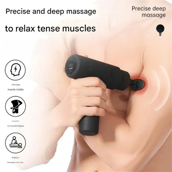 Fascia Gun Powerful Motor Silent Massage Muscle Relaxation Fatigue Relief Massager - Image 3