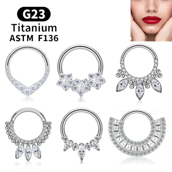 Titanium Septum Nose Rings - Image 3