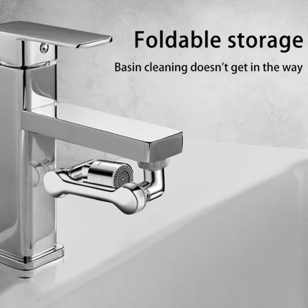 Universal 1080° Rotation Faucet Extender Washbasin Robot Arm Tap Dual Mode Sprayer Head Bathroom Splash Proof Swivel Faucet - Image 7