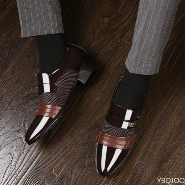 Shoes Men Slip on Men Dress Oxfords Fashion Business Dress Men Shoes 2020 New Classic Leather Men'S Suits Shoes Man Shoes2023 - Image 2