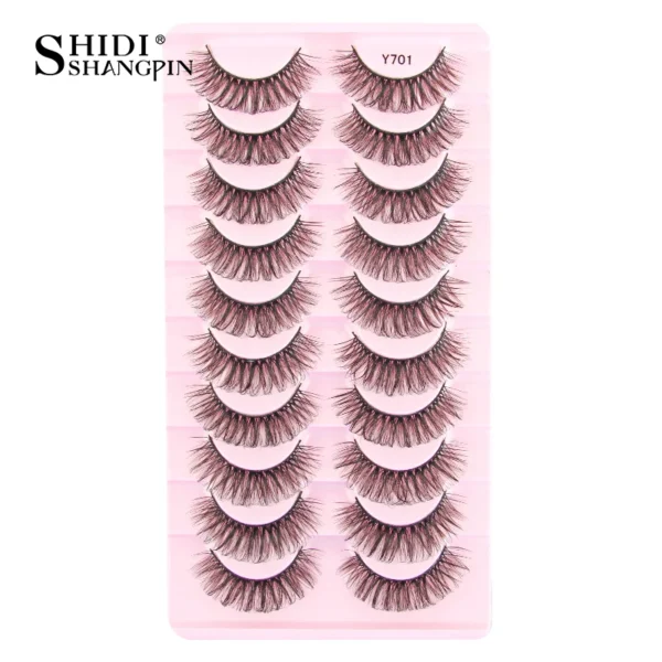 SHIDISHANGPIN 5/10Pairs False Lashes Cat Eye Eyelashes Eyelash Extension 3D Mink Half Lashes Natural Makeup faux Cils maquiagem - Image 20
