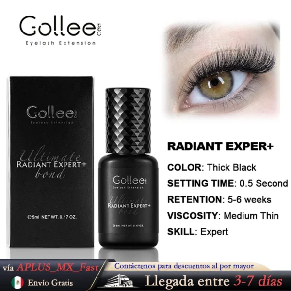 Gollee Eyelash Glue 0.5s Fast drying lashes glue for Salon Artist Eyelash Extensions Glue Profession eyelash extension supplies - Image 11