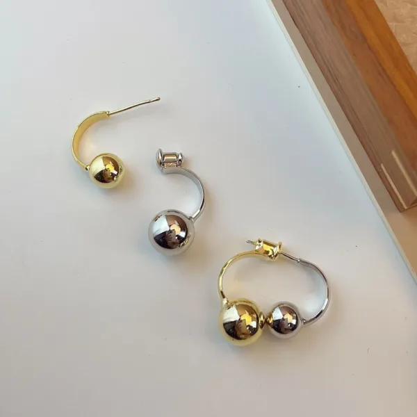 Personalized Metal Ball Earrings