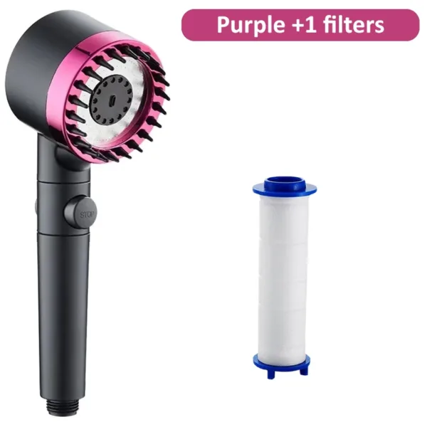 High Pressure Shower Head 4 Modes Adjustable Showerhead With Massage Brush Filters Water Saving Shower Bathroom Accessories - Image 12