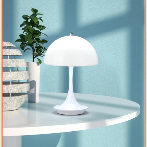 LED mushroom small table lamp portable USB charging dimmable flower bud lamp bedroom bedside lamp - Image 6