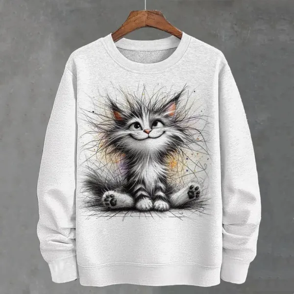 Teacup Cat 3d Print Woman Clothing Funny Women Hoodie Fashions Long Sleeve Pullover Tops Oversized Hoodies For Autumn/Winter - Image 12
