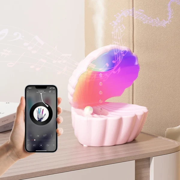 Dolphin Anti Gravity Water Droplet Humidifier Bluetooth Speaker, Light Tone Humidifier, Colorful lights, -for Home Deco, Gift - Image 3
