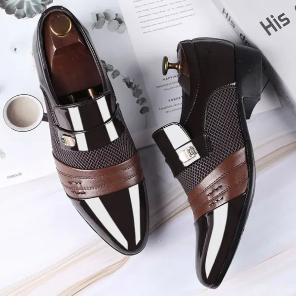 Shoes Men Slip on Men Dress Oxfords Fashion Business Dress Men Shoes 2020 New Classic Leather Men'S Suits Shoes Man Shoes2023 - Image 5