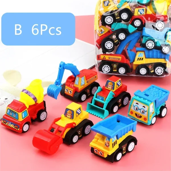 Mini Tractor Car Toy Pull Back Car Children's Toys Engineering Vehicle Fire Truck Kids Inertia Cars Diecasts Toy Children Gifts - Image 6