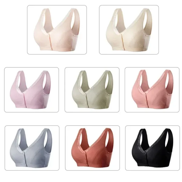 Comfortable Cotton Pregnant Women Underwear Maternity Nursing Bra Breastfeeding Bra Front-Close Bralette Intimate Clothes Plus - Image 5