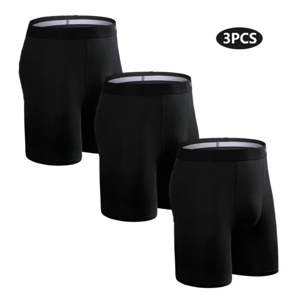 3pcs Long Boxers For Man Underware Lots Mens Underpants Cotton Men's Panties Family Boxershorts Boxer Sexy Male Shorts Calecon - Image 2