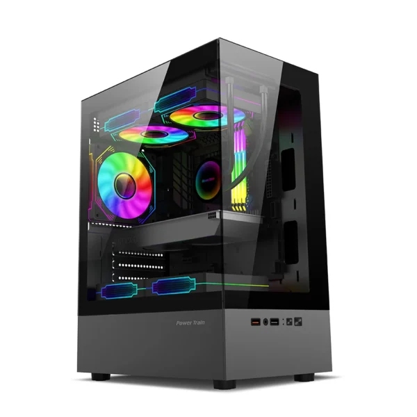 Power Train Illusionary Realm Desktop Computer Case Seaview Room Side Transparent M-ATX/ITX Chassis Support 240 Water Cooler - Image 5