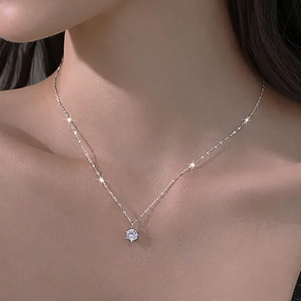 Zircon Plated Necklace Women - Image 3